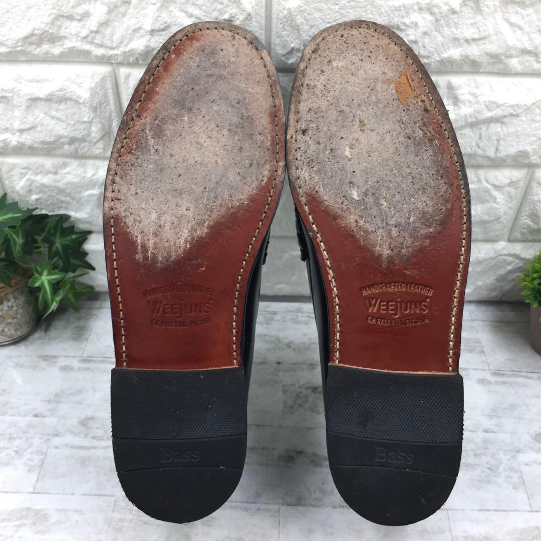 【美品】G.H.BASS ジーエイチバス ペニーローファー 黒/白 27.5cm