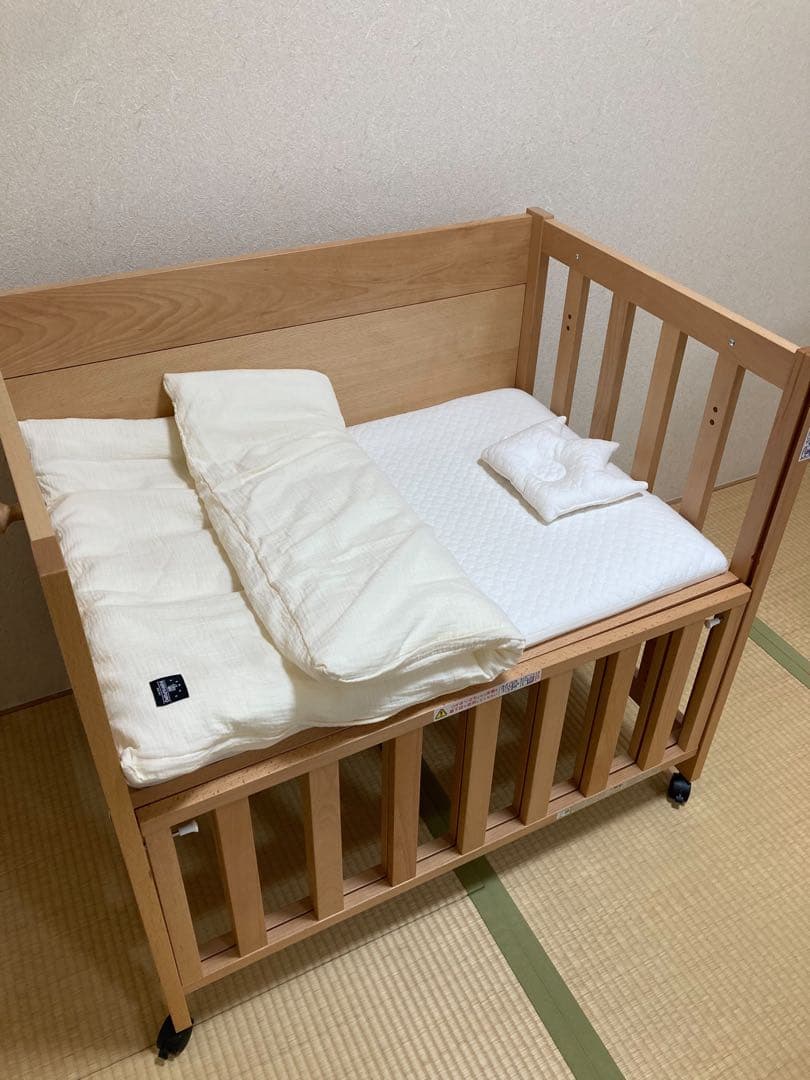 石崎家具 5wayベビーベッド、PUPAPUPO 布団セット付き ベッド&ベビーベッド専門店『スリーピー』 日本製 5way ベビーベッド