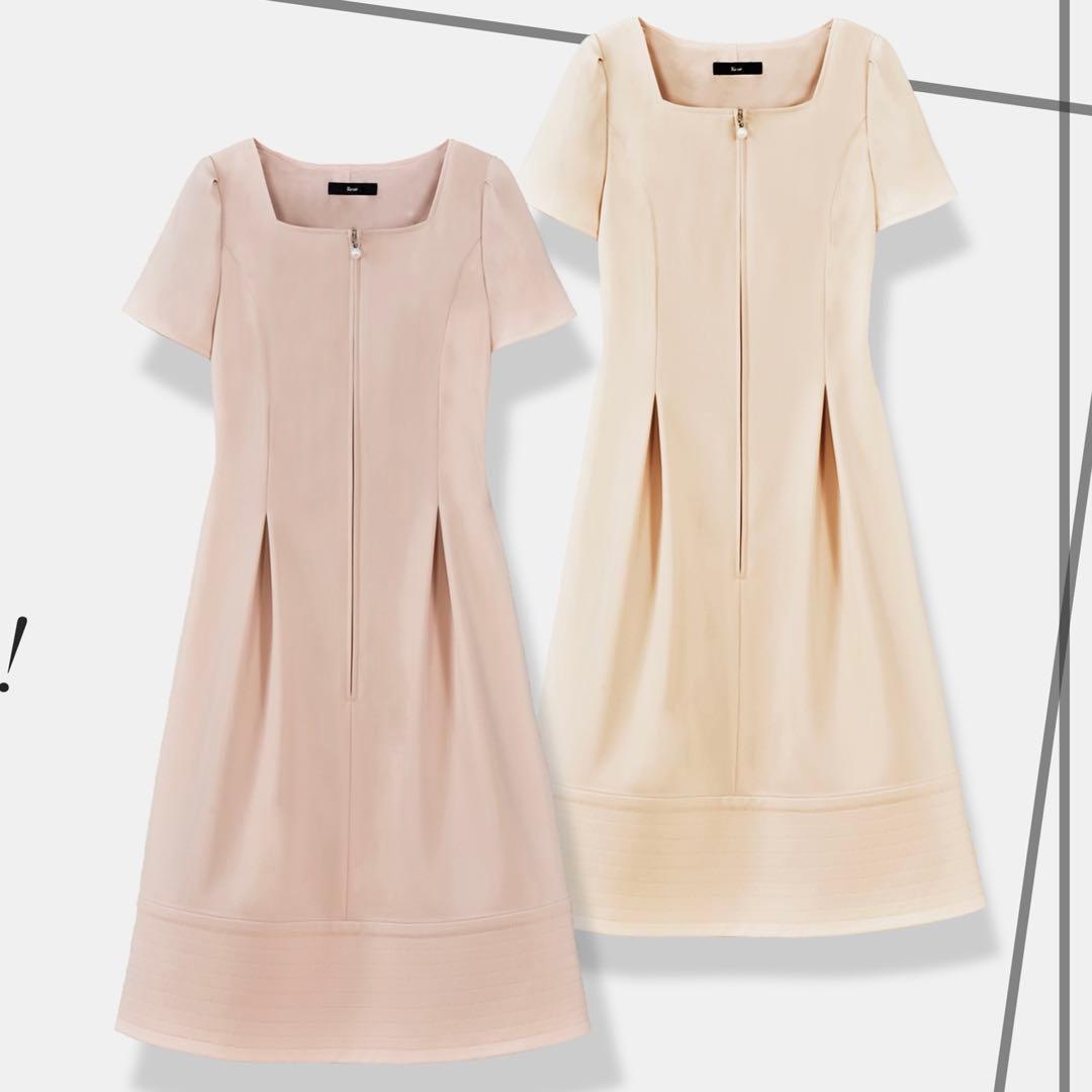 近年モデル Rene ルネ リリィベル 半袖ワンピース フロントジップ