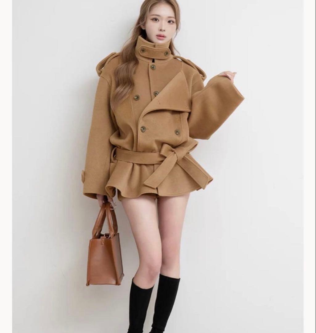 Darich ドロップショルダージャケットコート キャメル FREEサイズ ドロップショルダージャケットコート（その他アウター）｜Darich