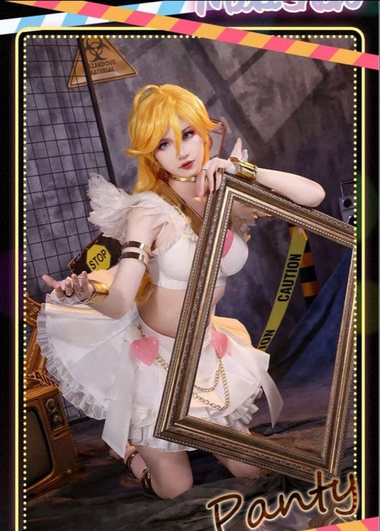 PANTY＆STOCKING パンティ ウィッグ武器ありコスプレ衣装靴フルセット