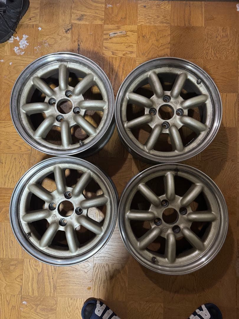 【希少 程度良好】ワタナベ 8スポーク 14インチ 6.5J 4/100 +28