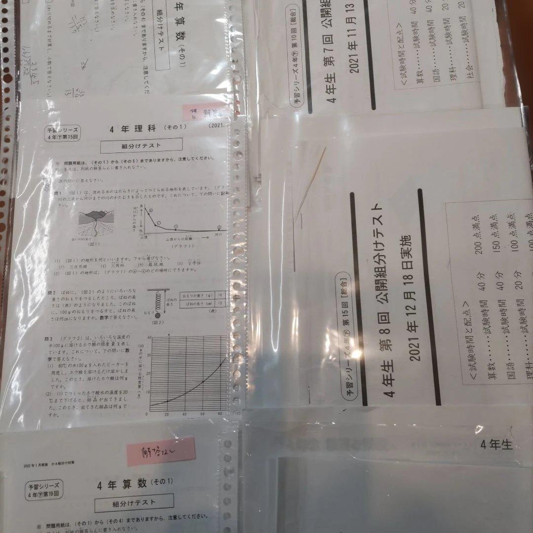 四谷大塚組み分けテスト4年生予習シリーズ上下2021年2025年早稲アカ