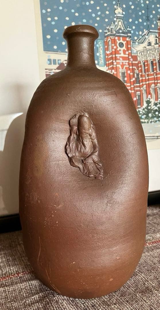 古備前 人形徳利 大黒天 福禄寿 在銘 花瓶 - メルカリ