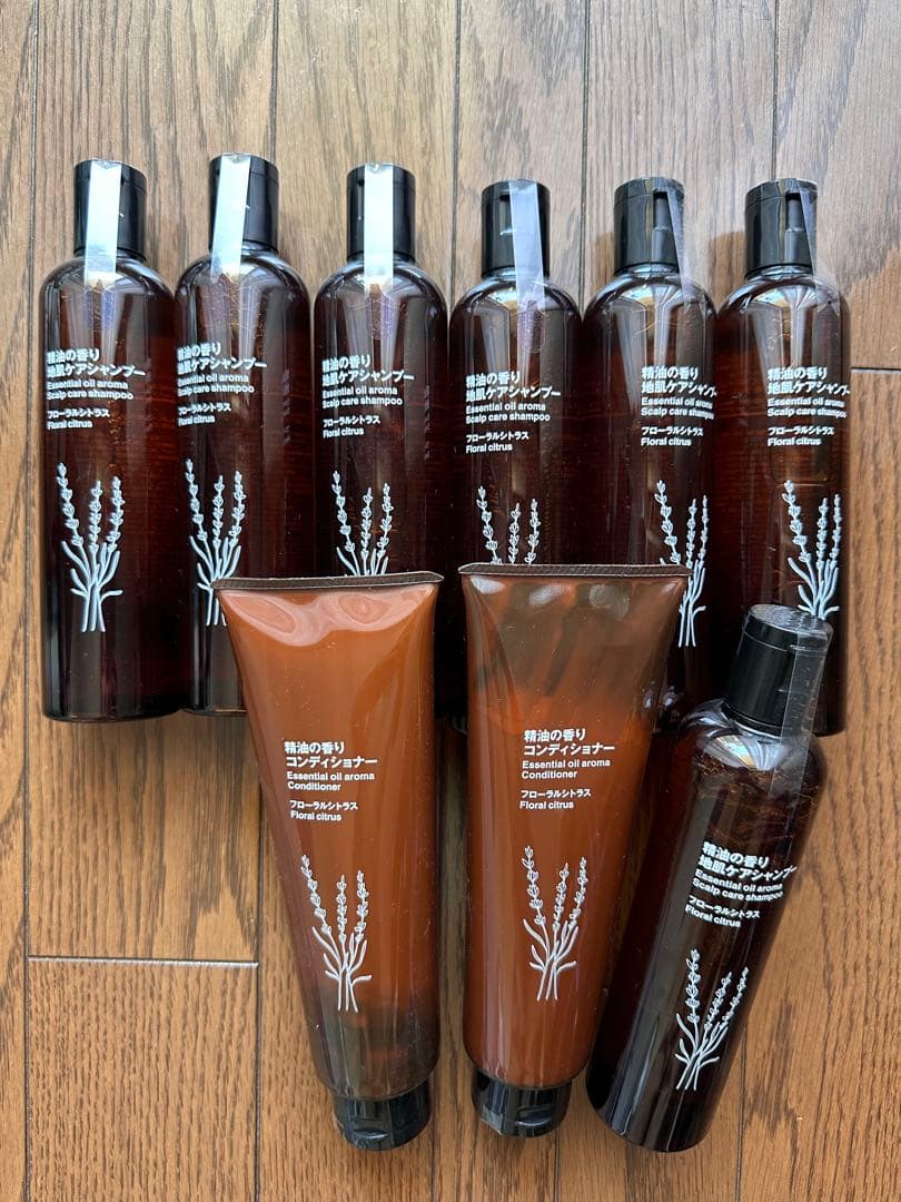 新品無印良品　精油の香り地肌ケアシャンプーとコンディショナー　フローラルシトラス 無印良品 / 精油の香り地肌ケアシャンプー／コンディショナー