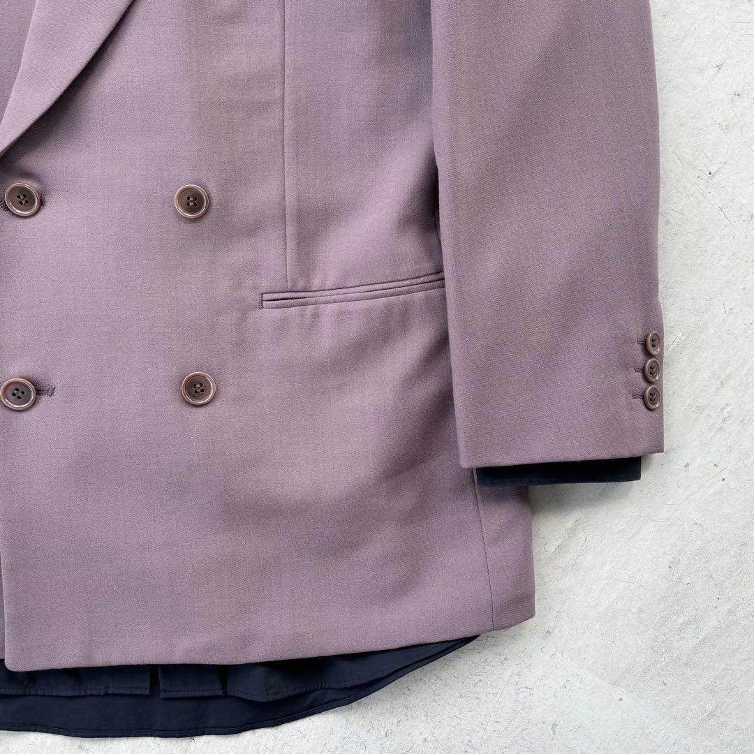 90s】4点 セットアップ ダブルスーツ ピンズ 薄紫 古着 常田大希