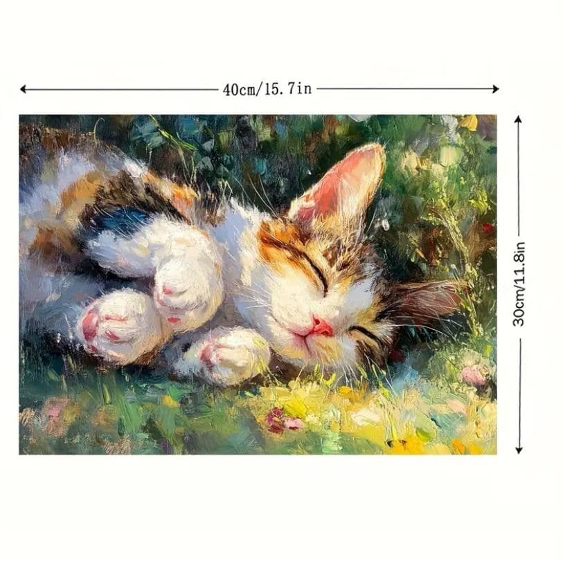 油絵風 三毛猫 三毛 ミケ 猫 絵画 アート ネコ ねこ インテリア 肉球