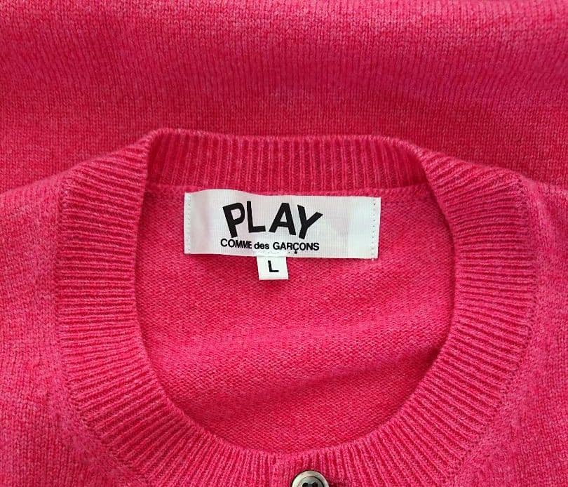 《人気色》プレイコム・デ・ギャルソン カーディガン ダブルハート