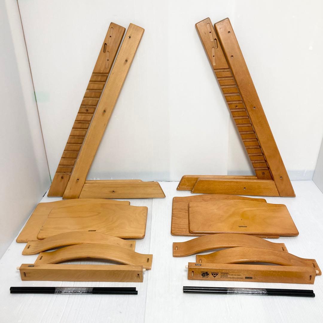 ☆2脚セット☆ストッケ トリップトラップ ナチュラル 木目 ハイチェア