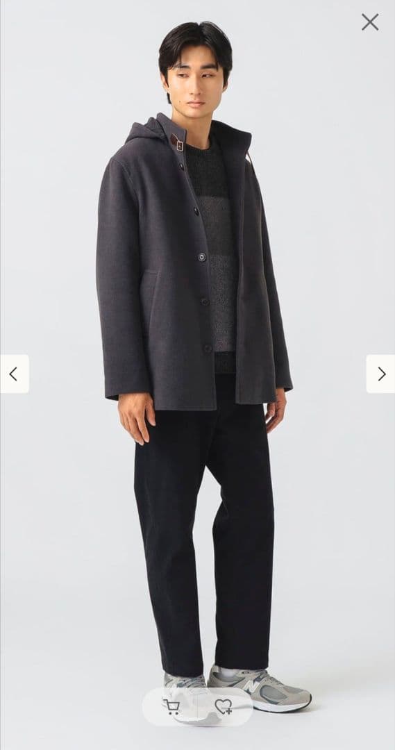 beams フーディー スタンドカラー コート M - メルカリ