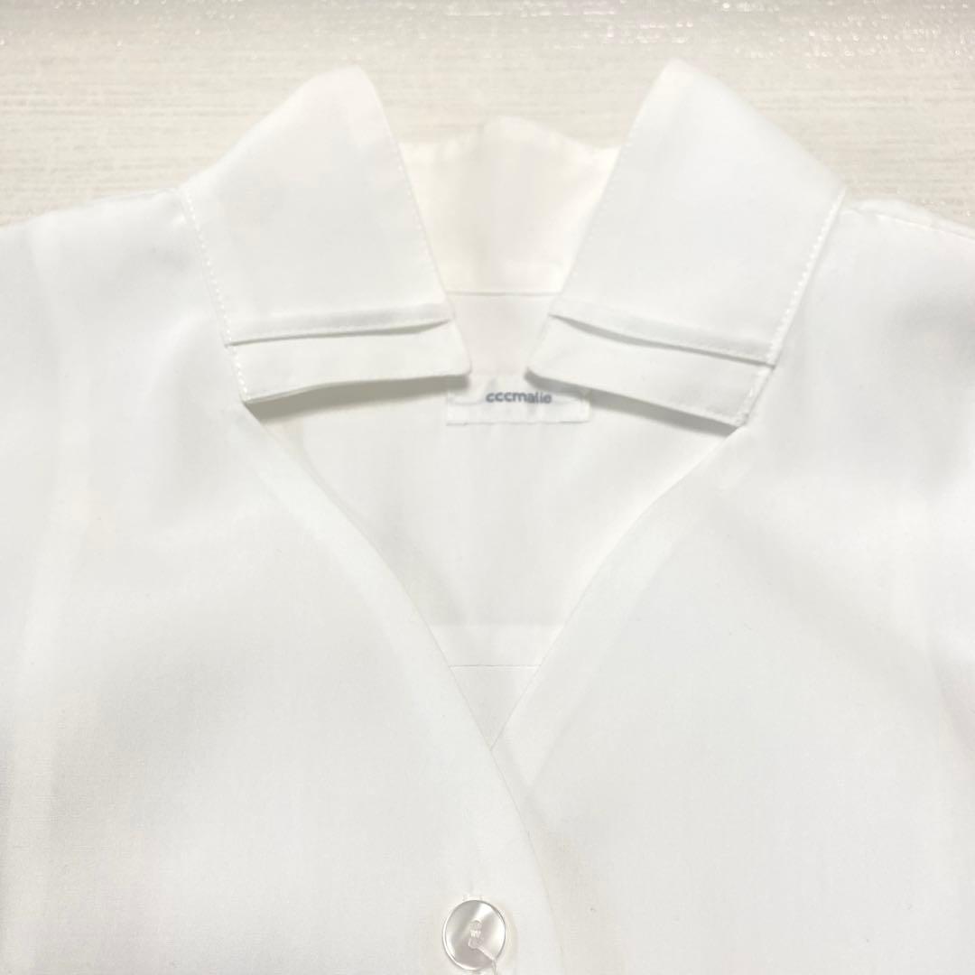 極美品】cccmalie シーマリー ケープ 長袖 ブラウス ホワイト 白