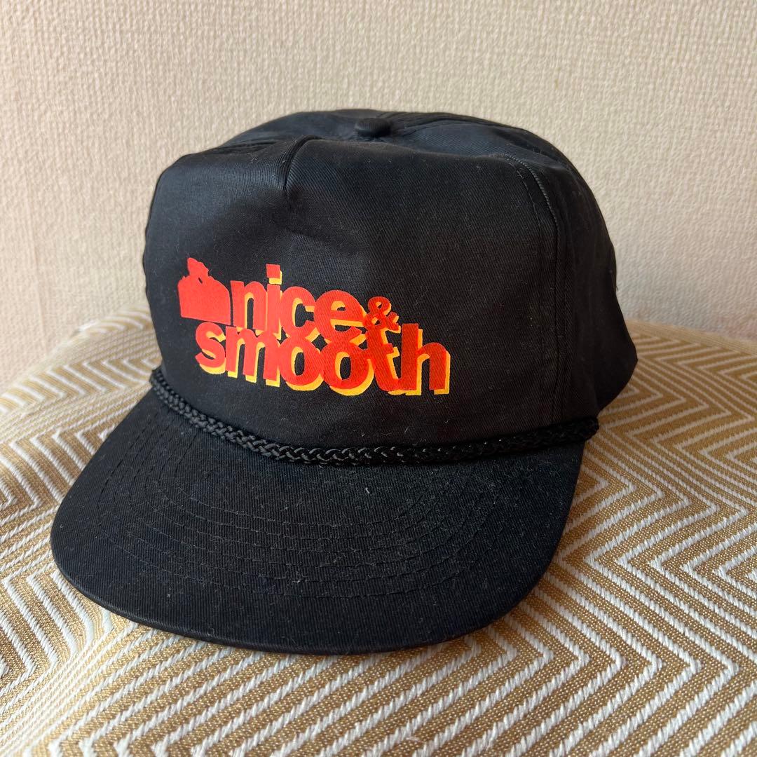 90s 古着 nice & smooth ヴィンテージキャップ ブラック - メルカリ