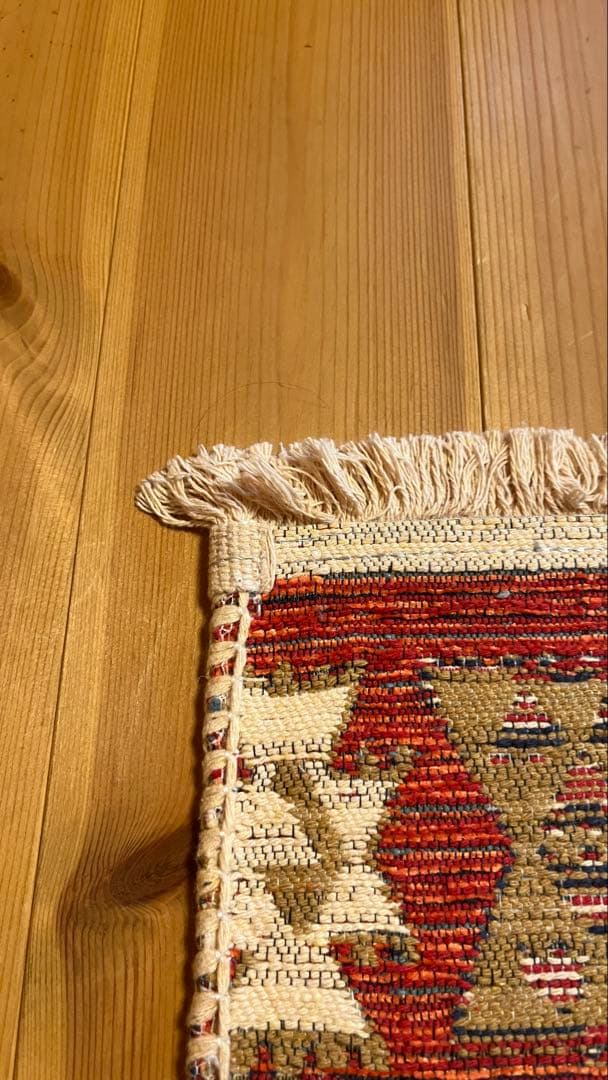 アルバニア産　90×57.5cm トライバルラグ　キリム　新品