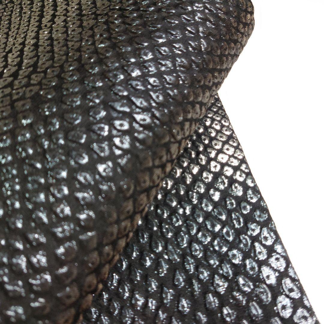 正絹 袋帯 六通柄 岡文織物謹製 鹿子柄 ギラギラ モード 洒落 逸品 未