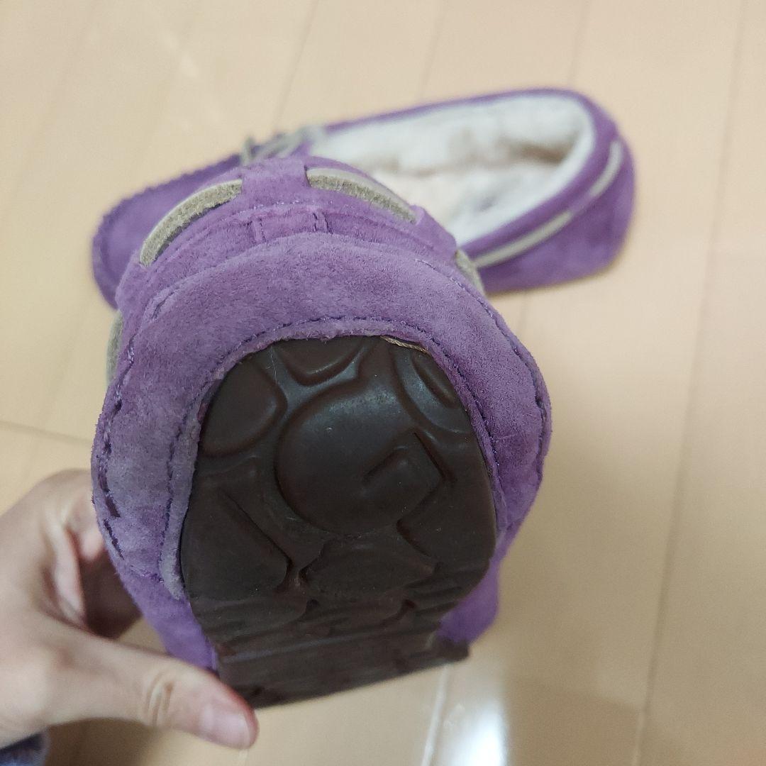 美品】UGG モカシンシューズ ダコタ パープル スエード ムートン