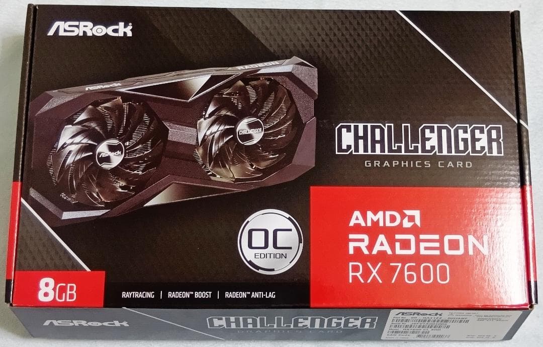 グラフィックボード・グラボ・ビデオカード ASRock AMD Radeon RX 7600 8GB OC Amazon | ASRock Radeon / RX7600 搭載 グラフィックボード GDDR6 8GB