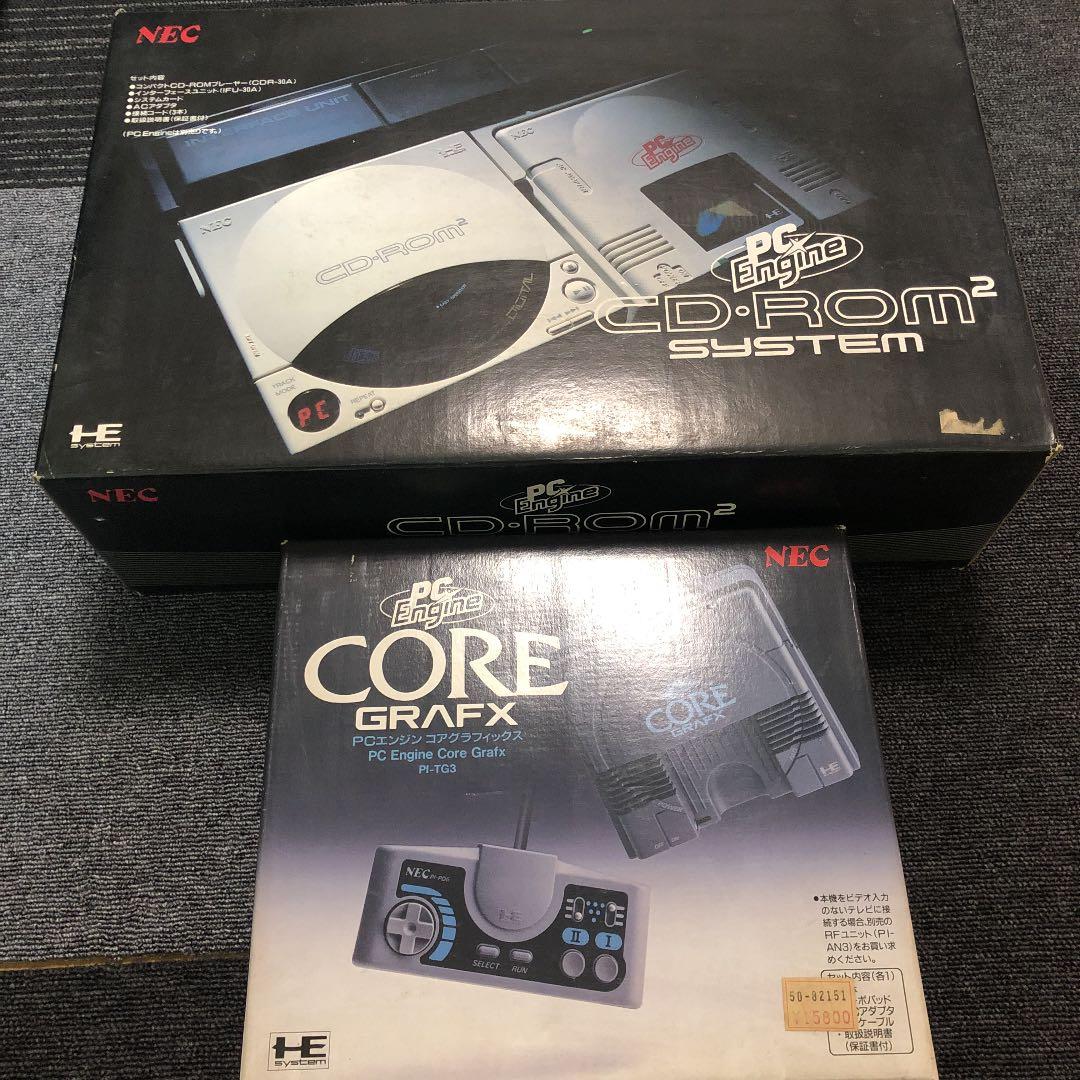 動作確認済　PCEngineCD-ROM2 コアグラフィックス　ソフト多数セット PCエンジン コアグラフィックス2/PCエンジン(PCE)/箱・説明書あり