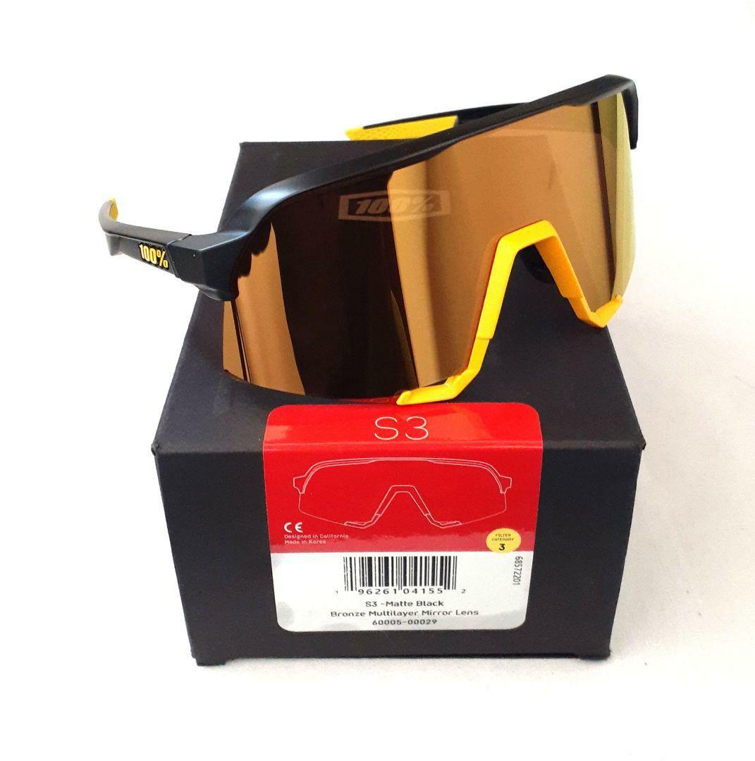 100% S3 ブラック ブロンズ ワンハンドレッド サングラス - メルカリ