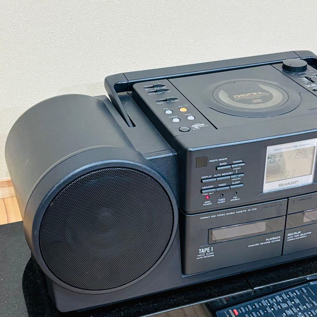 動作確認済 美品 SHARP QT-77CD ラジカセ シャープ YAMAHA