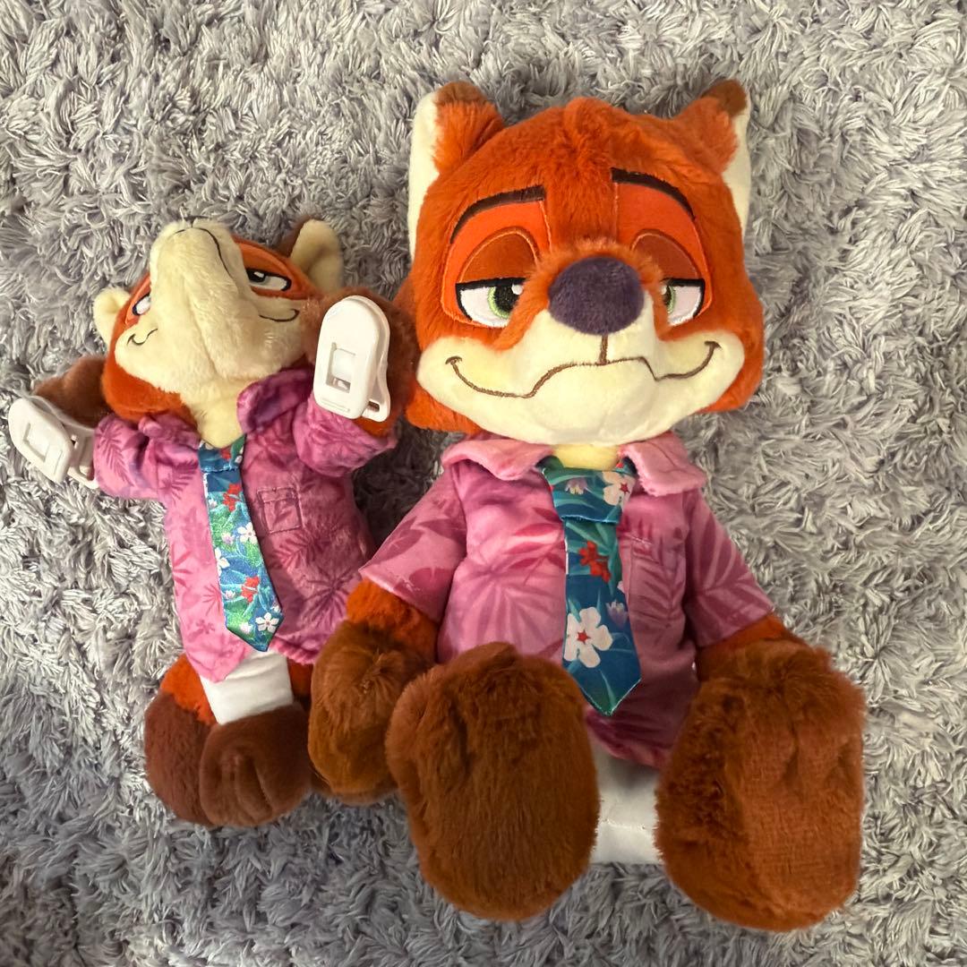 ディズニー ズートピア2 ニック ぬいぐるみ ペンケース 肩のせバッジ