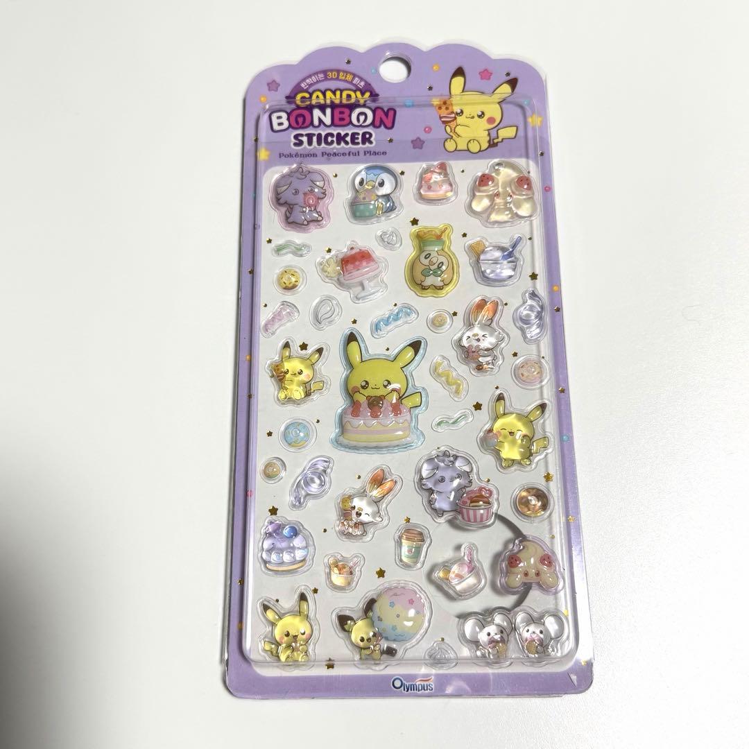 公式品 ポケモン ボンボンドロップシール 韓国限定 正規品 ステッカー