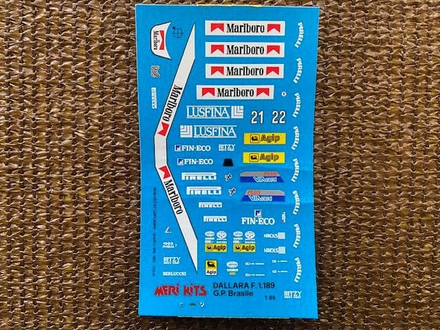 1/43 メリ MERI ダラーラ 189 モナコGP 1989