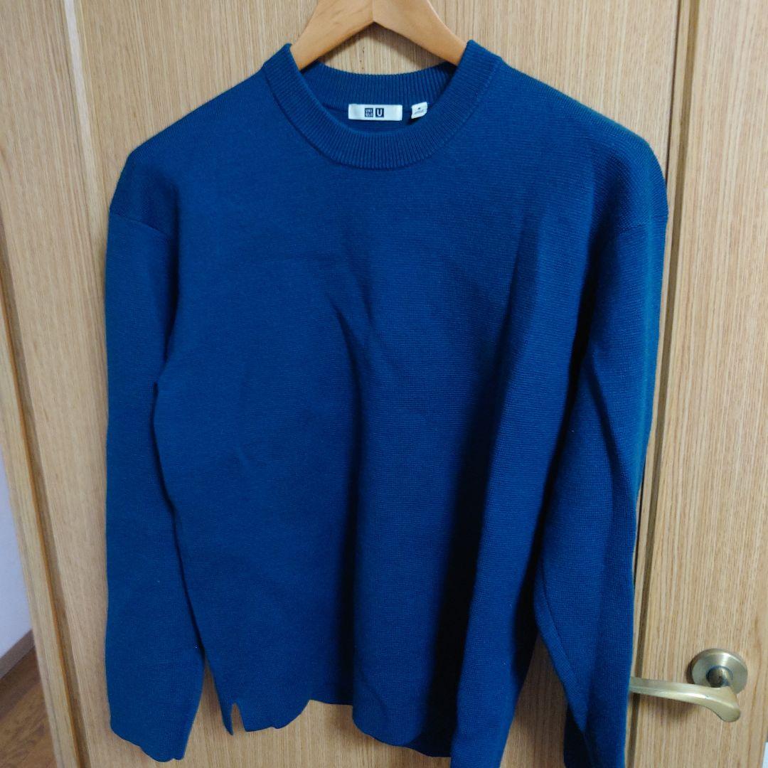 ダークブルー ニットセーター Mサイズ - メルカリ