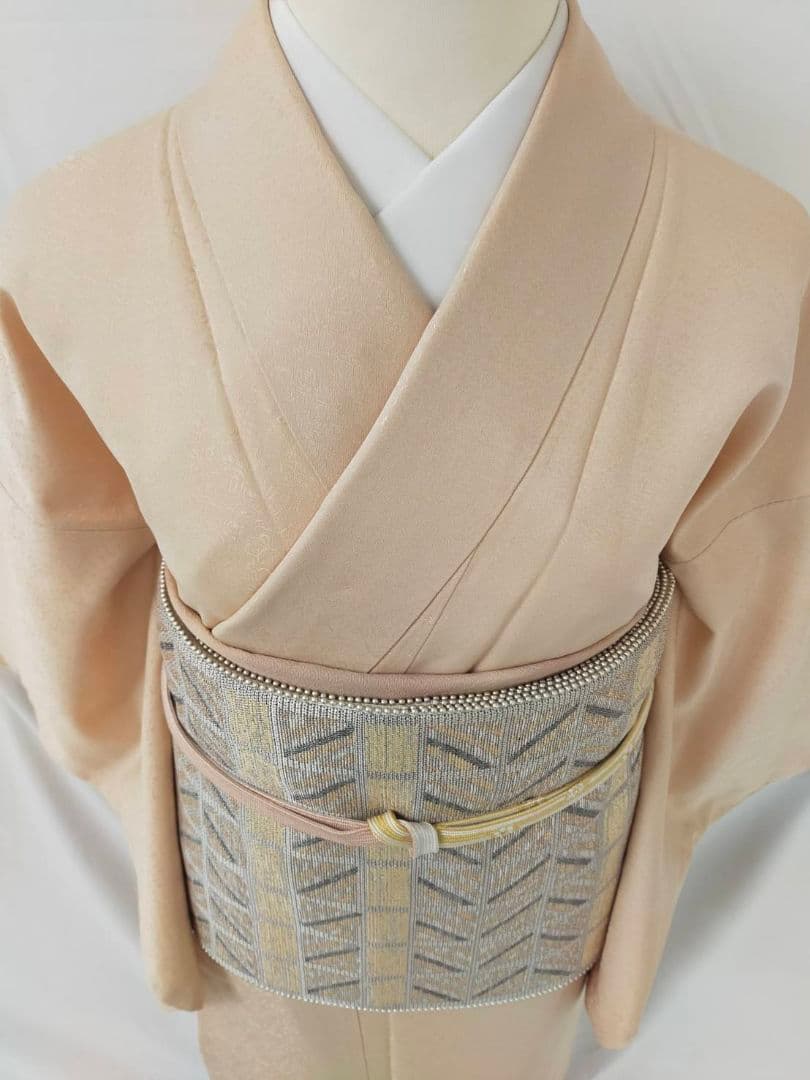 お茶席用に】新品未使用 洗える紋意匠色無地(ポリ100%)Lサイズ お茶席