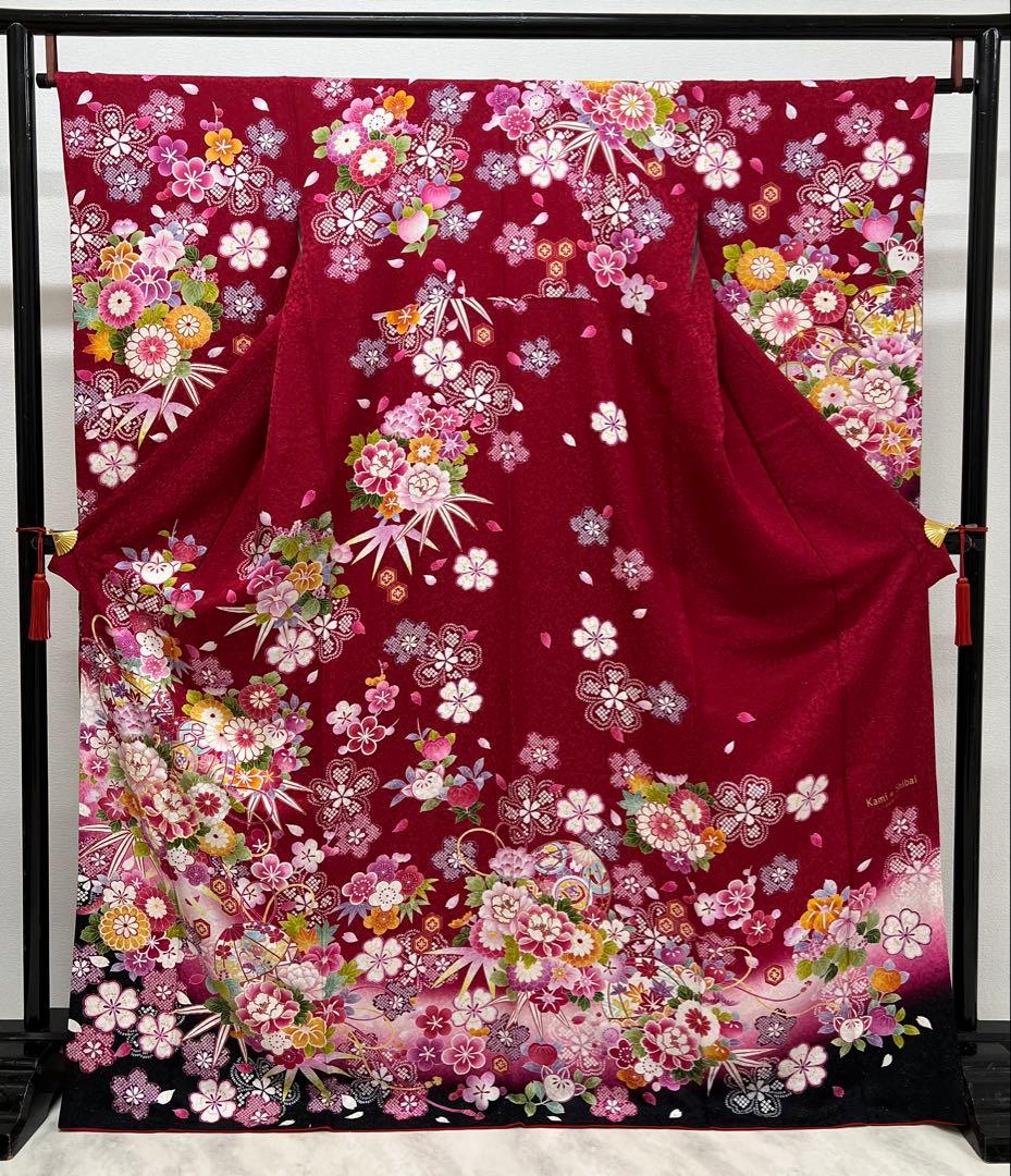 振り袖 フルセット 長襦袢 金彩加工 刺繍入り 銀通し 成人式 ブランド