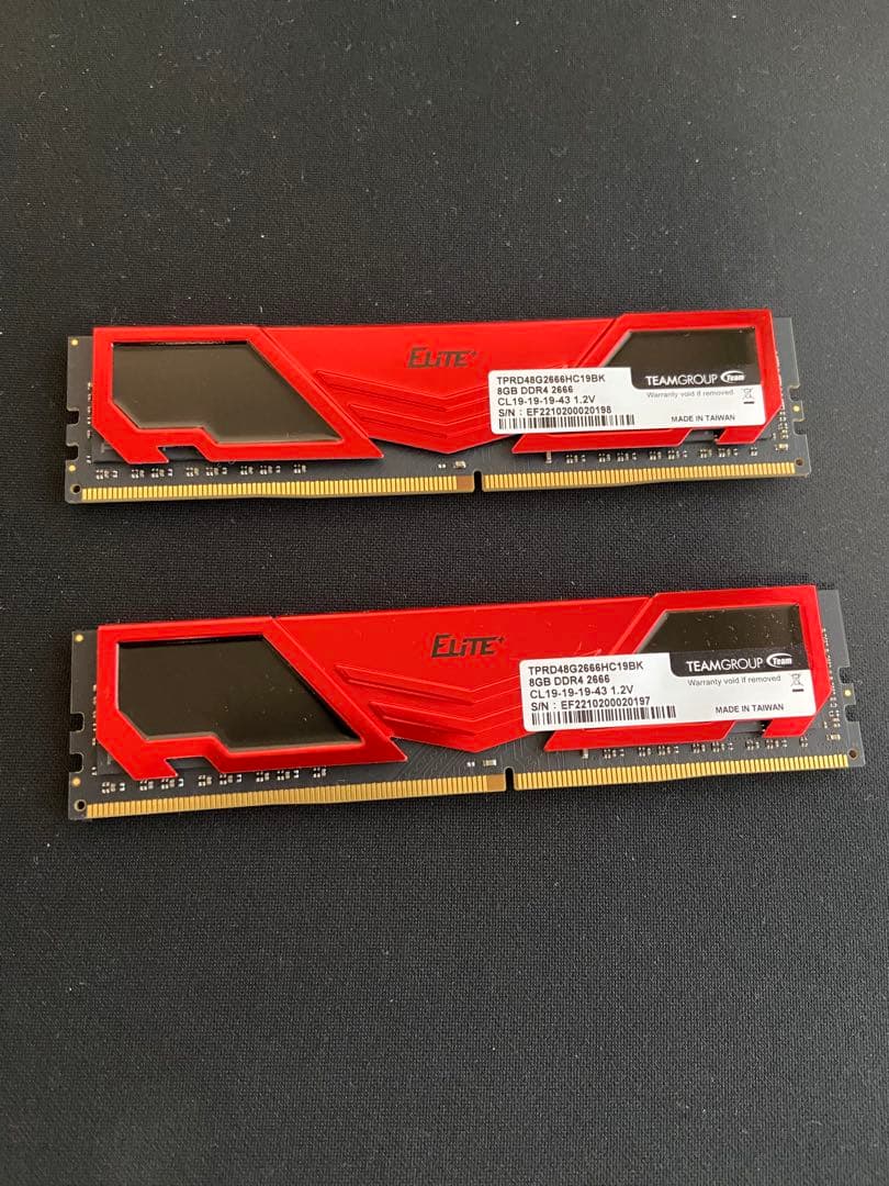 ELITE 8GB✖︎2 16GB DDR4 2666MHz メモリー - メルカリ