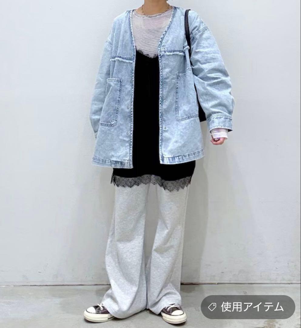 新品タグ付】 ノーカラーデニムシャツ LEPSIM - メルカリ