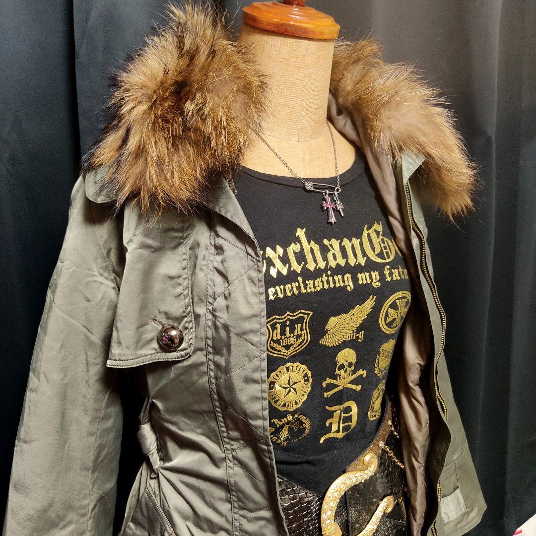 平成ギャル y2k ファー付き ミニタリー モッズコート フェアリー