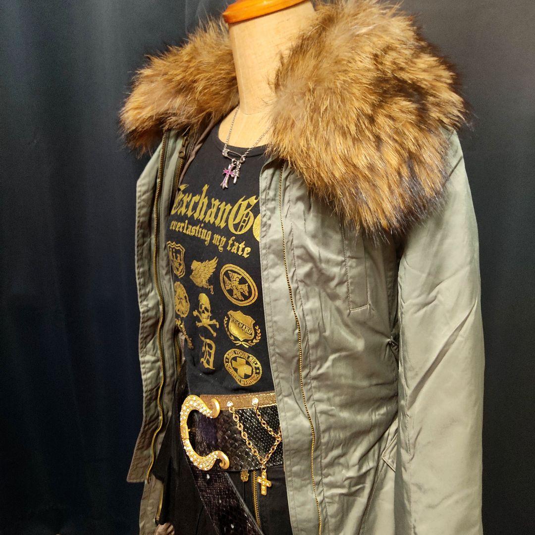 平成ギャル y2k ファー付き ミニタリー モッズコート フェアリー