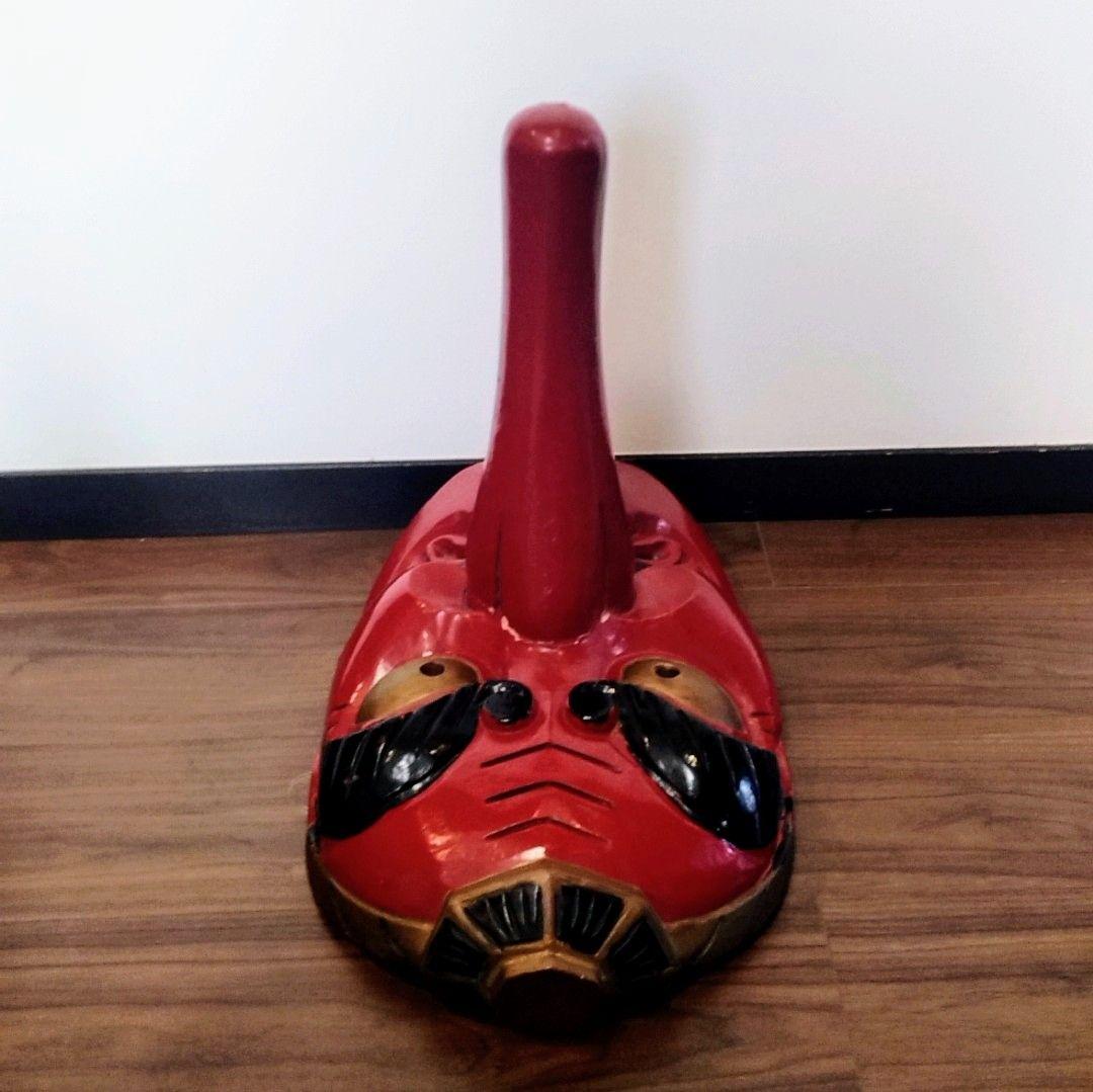 天狗 木彫り お面 45センチの大きさ - メルカリ