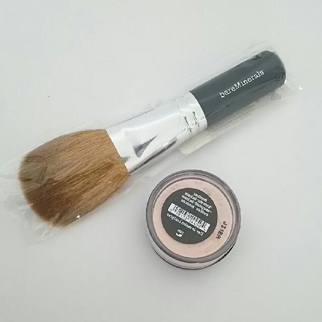 ２点セット ベアミネラル新品ミネラルヴェール オリジナル フローレスブラシ フローレスフェイスブラシ(ベアミネラル)の通販・口コミ | 化粧品