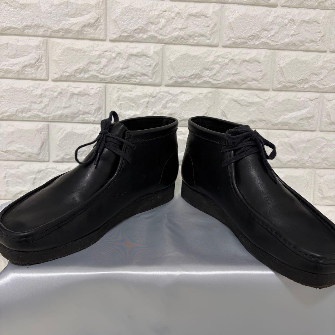 美品】Clarks クラークス ワラビー オールレザー クレープソール 黒