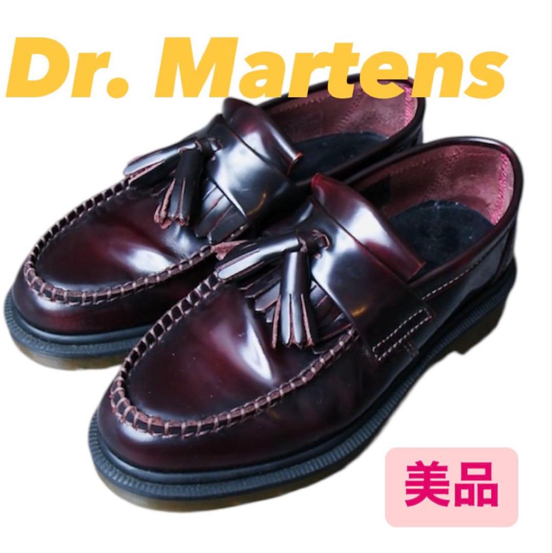 Dr.Martens バーガンディ タッセル付きレザー ローファー UK3 Dr.Martens バーガンディ タッセル付きレザー ローファー UK3