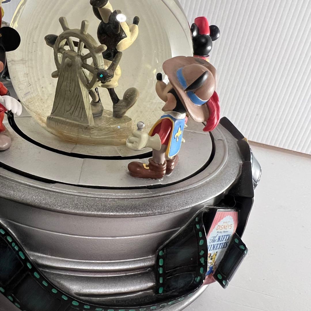 希少 Disney スノードーム オルゴール ミッキーマウスマーチ タグ付