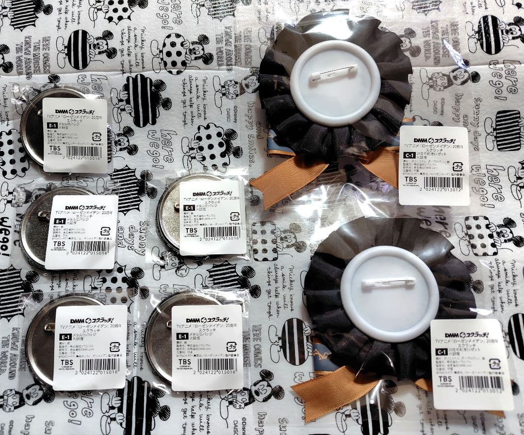 椿*様 DMMスクラッチ ローゼンメイデン 缶バッジ ロゼット7点セット