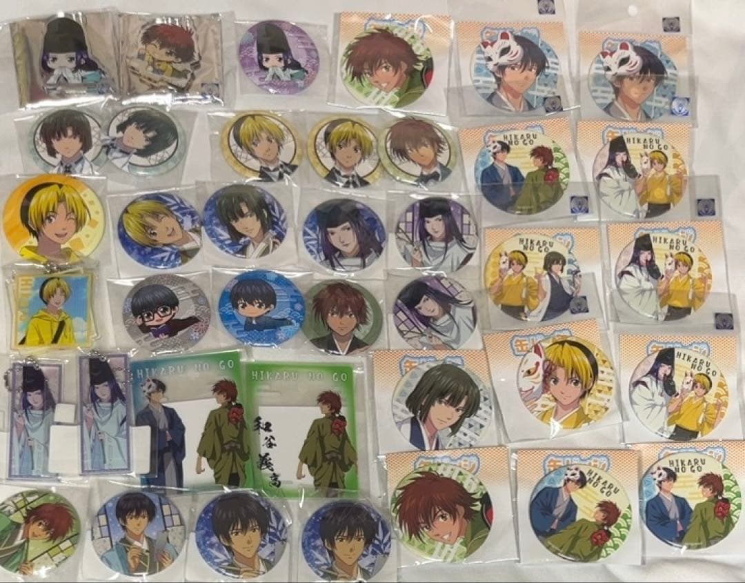 ヒカルの碁 小畑健 花鳥風月 塔矢アキラ ヒカル 佐為 缶バッジ くじ 歌