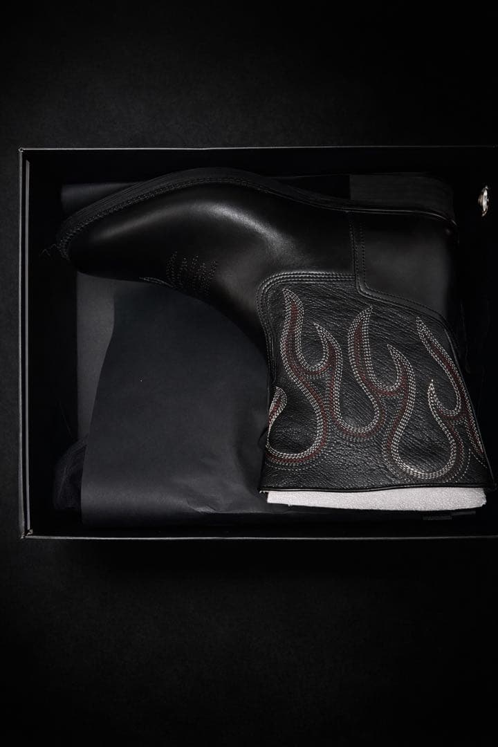 Vintage Ashen Flame Zip-up Heel Boot ブーツ - メルカリ