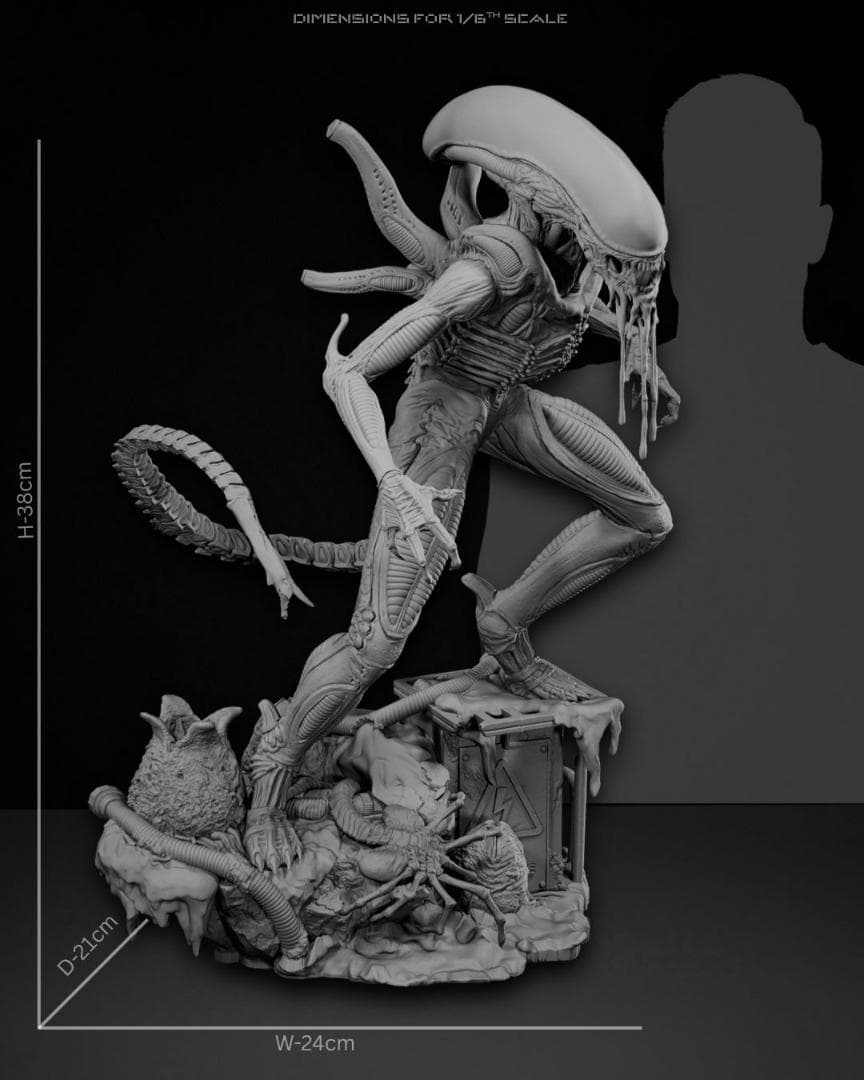 1/6 未塗装未組立 フィギュア ガレージキット ゼノモーフ エイリアン