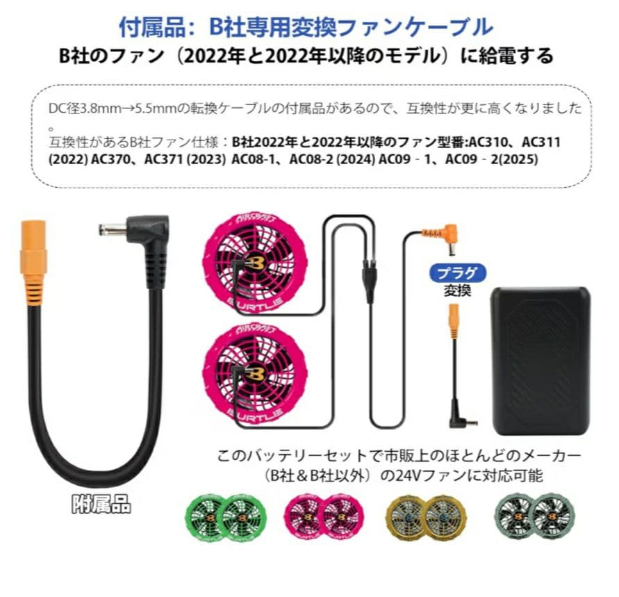 バートル 22V ファン バッテリーセット - メルカリ