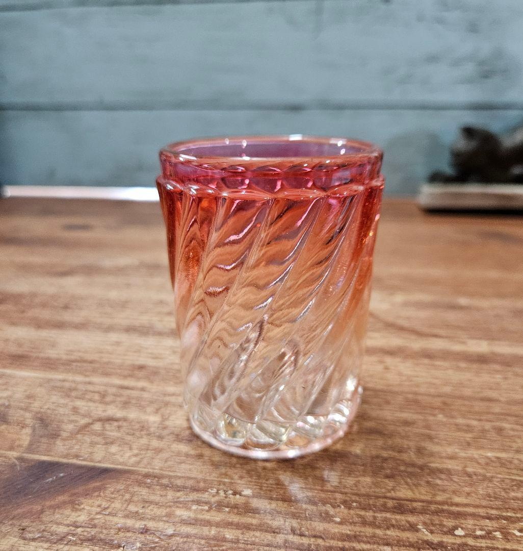 オールドバカラ BACCARAT バンブー ローズ グラス ボトル 花器 一輪挿 薔薇色のオールドバカラ バンブーの香水瓶 大#26【1916年】 - Baccarat