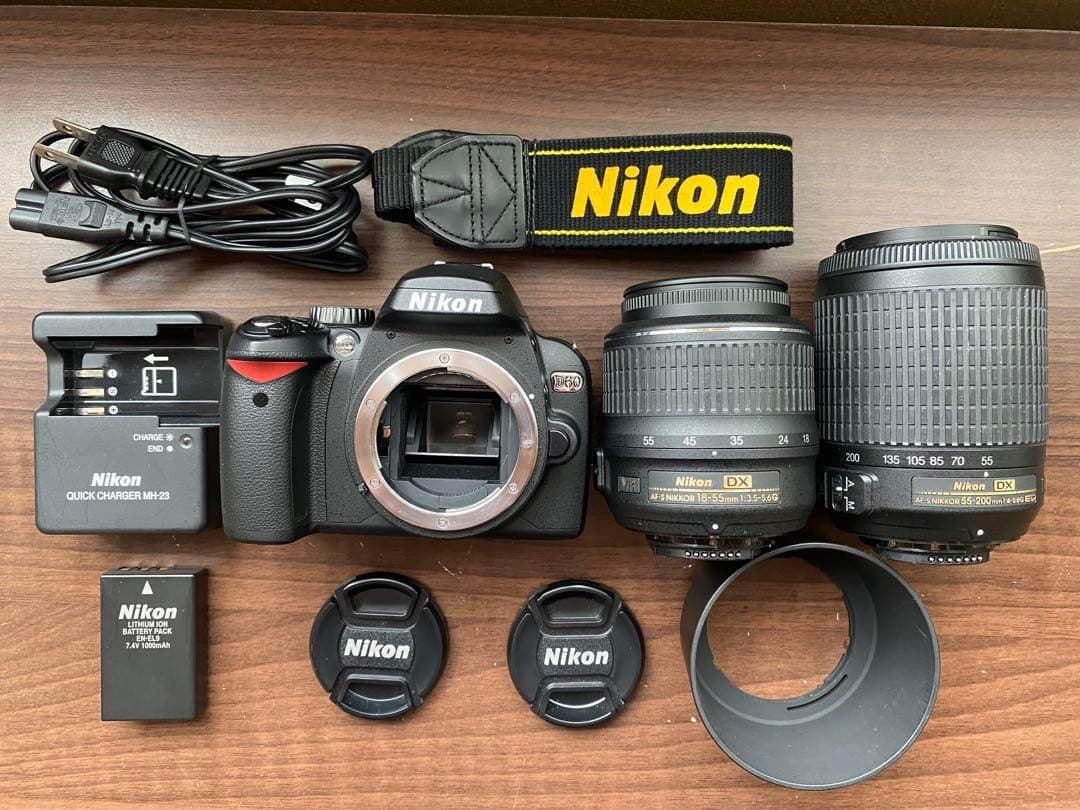 Nikon D60 デジタル 一眼レフ カメラ 2本レンズ 手ブレ補正