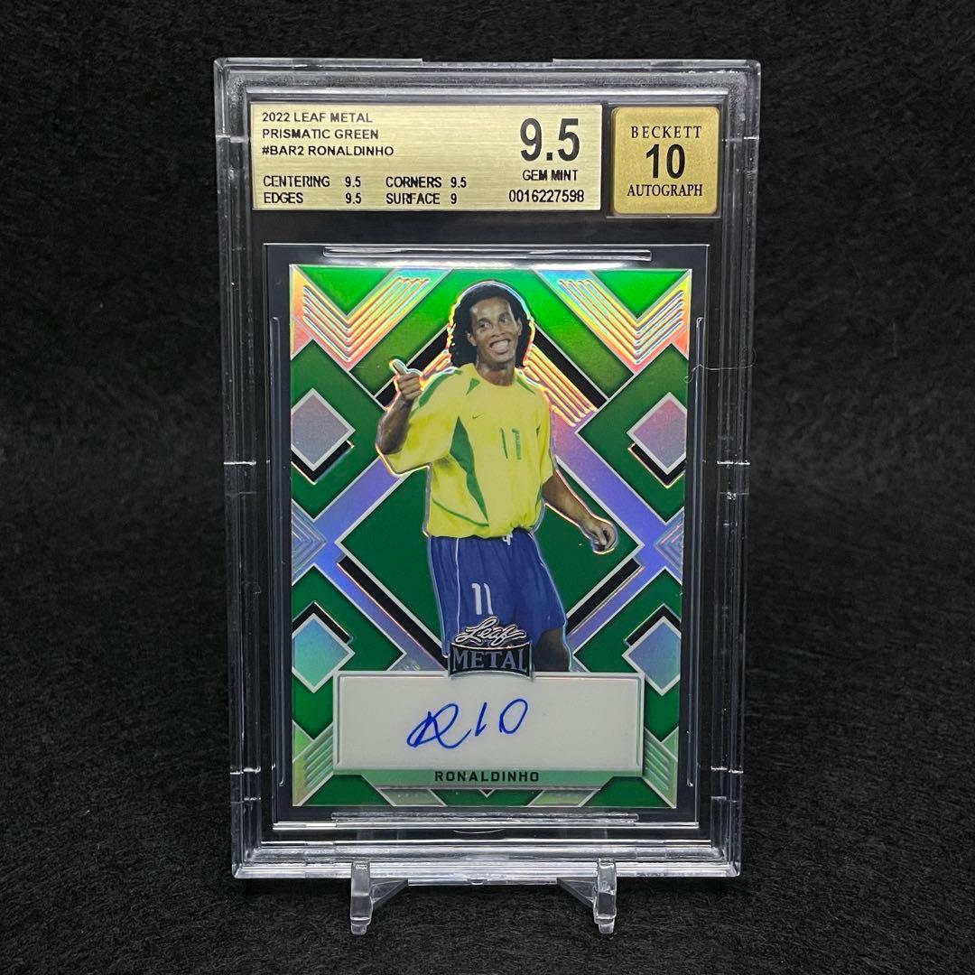 BGS9.5 Leaf Metal サッカー ロナウジーニョ 直筆サインカード - メルカリ