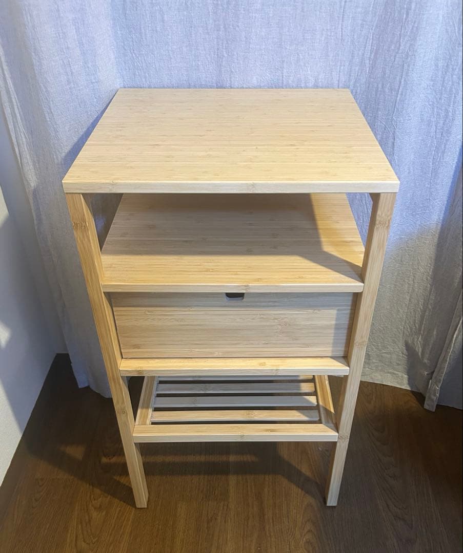 美品IKEA NORDKISA ノールドシーサ サイドテーブル 40x40 cm NORDKISA ノールドシーサ サイドテーブル, 竹, 40x40 cm - IKEA