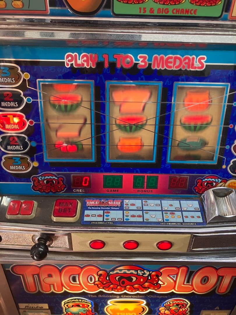 たのメル便にて！送料無料 パチスロ実機 4号機 ［ミズホ］タコスロ