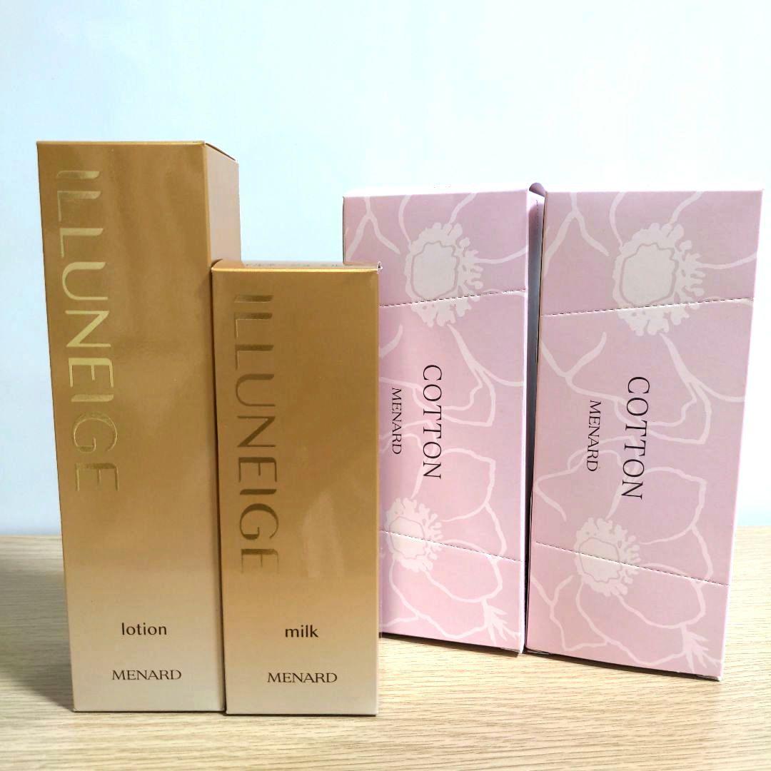 メナード イルネージュ【ローション＆ミルク＋おまけでコットン2箱】 試してみた】メナード イルネージュ ミルクの効果・肌質別の口コミ