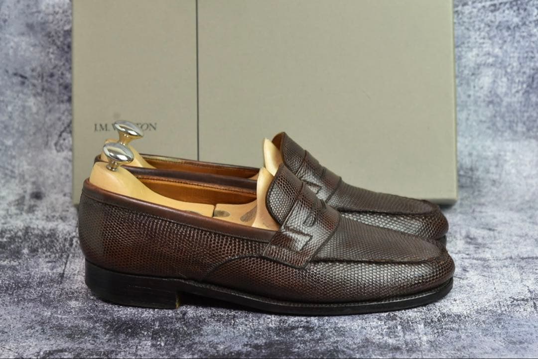 純正ツリー付　J.M.WESTON　#180　リザード　6.5E　ダークブラウン